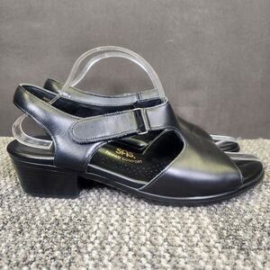 SAS Suntimer Womens Size 9M Black Slingback Adjustable Business Casual Sandals